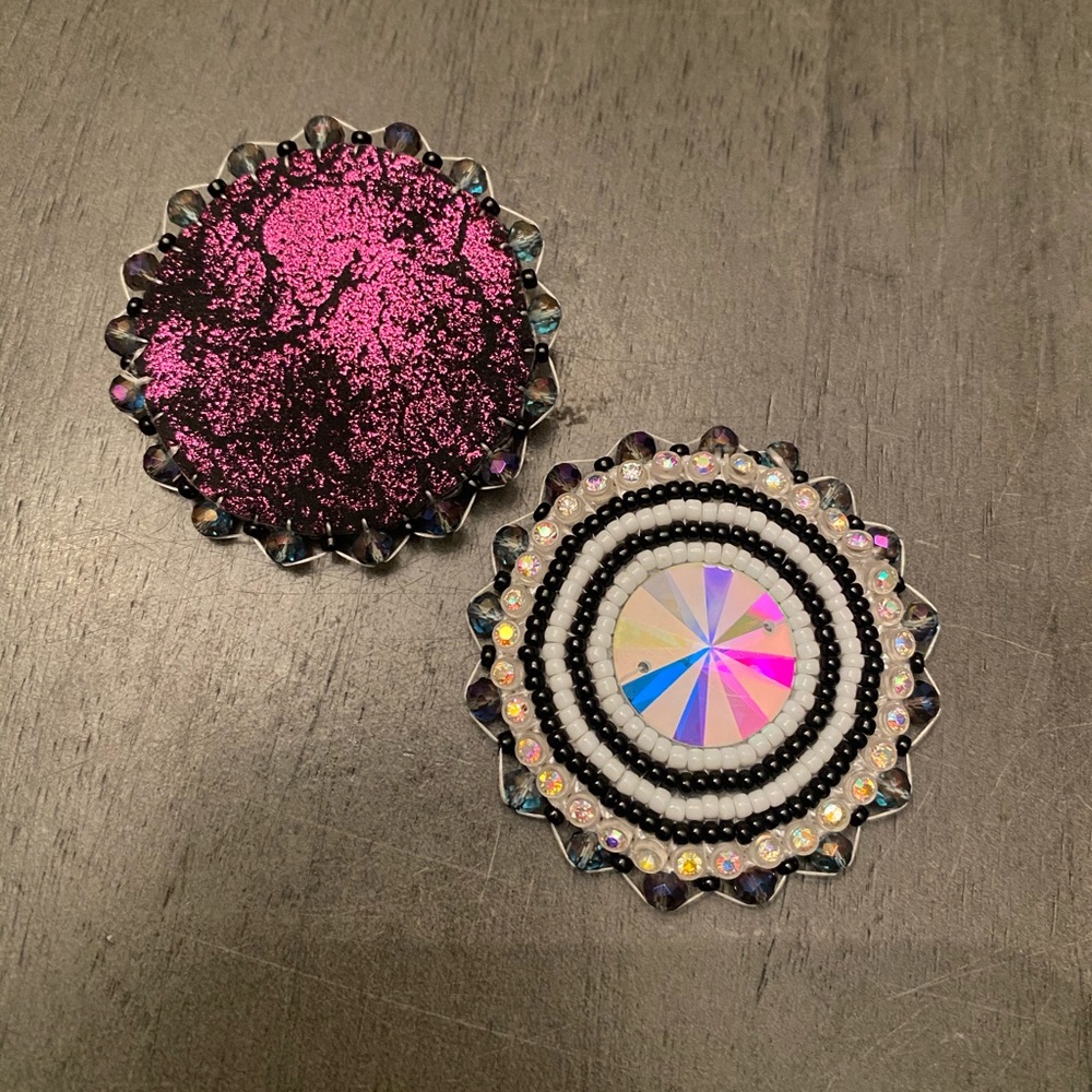 Native American Beaded Earrings on Hooks - Picture 2 of 2